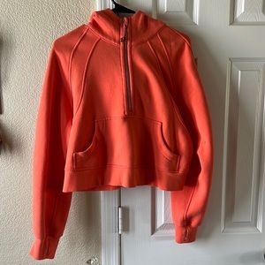 Lululemon Scuba oversized 1/2 zip XS/S Canyon Orange
